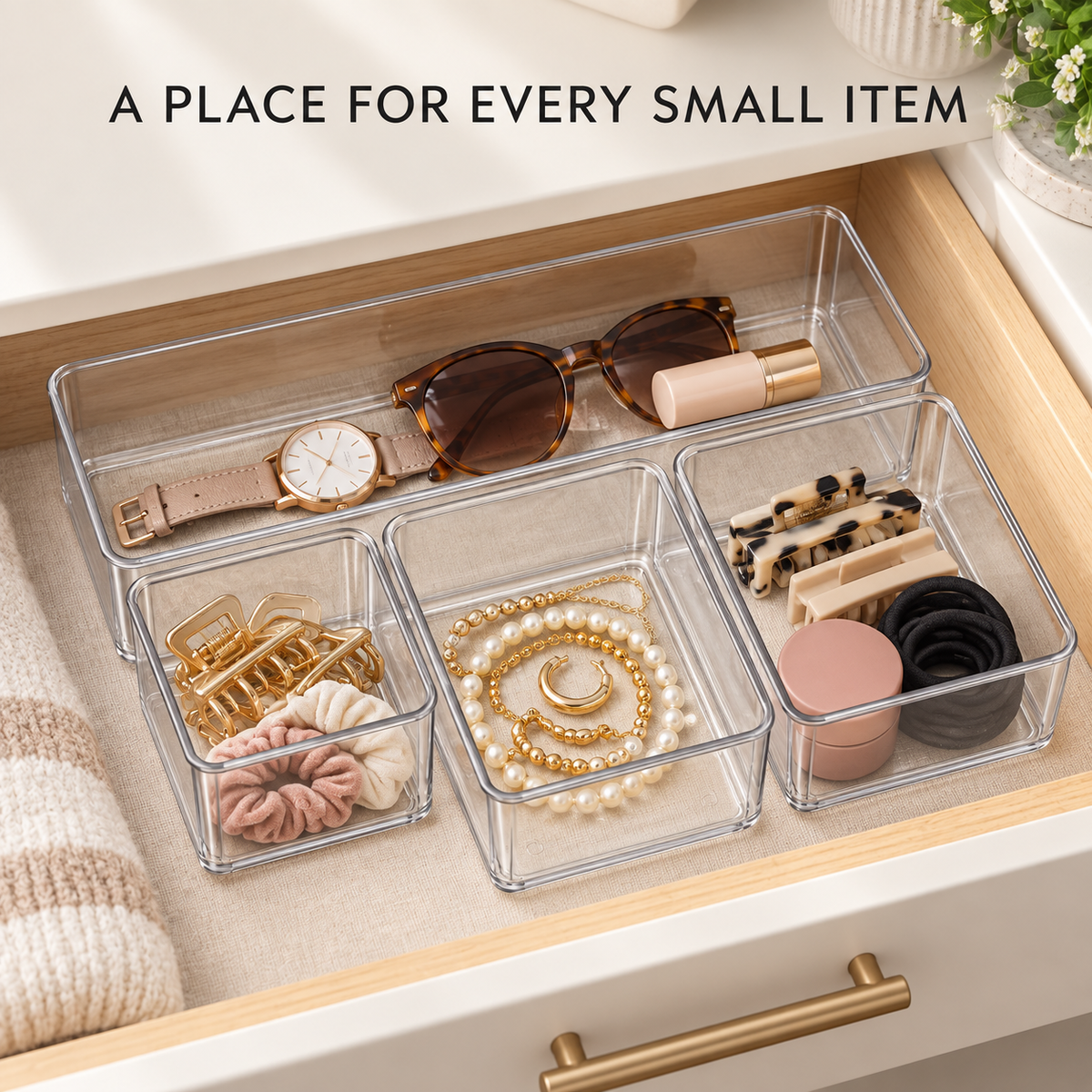 ClearNest Divided Drawer Organizer
