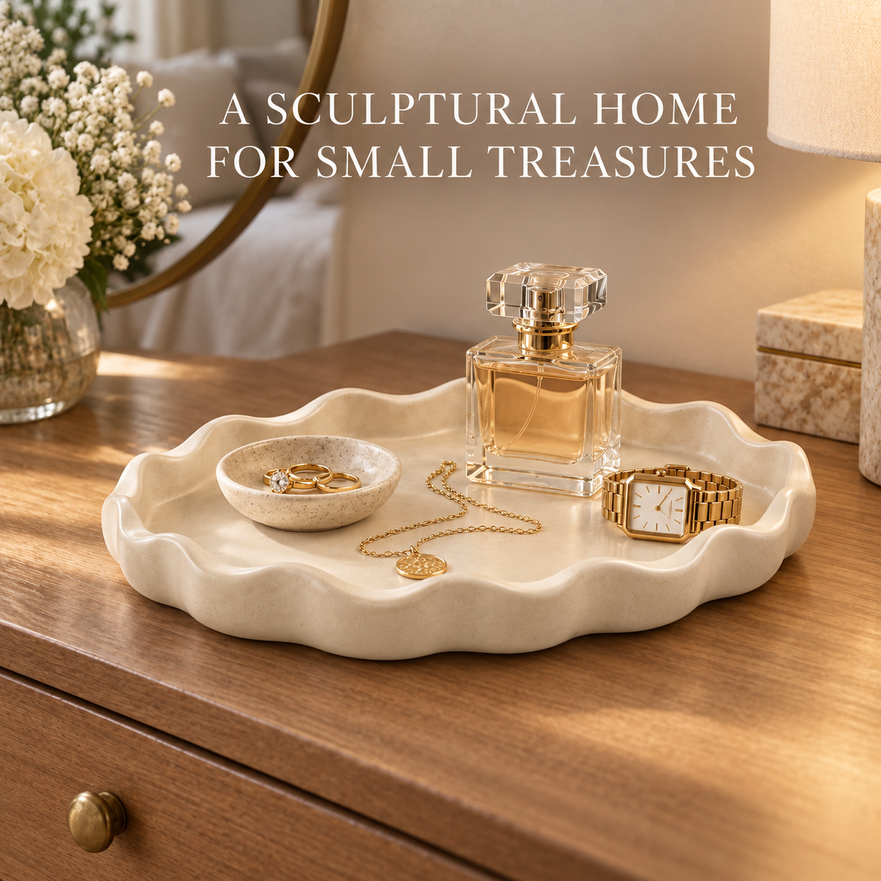 RippleEdge Decorative Catchall Tray