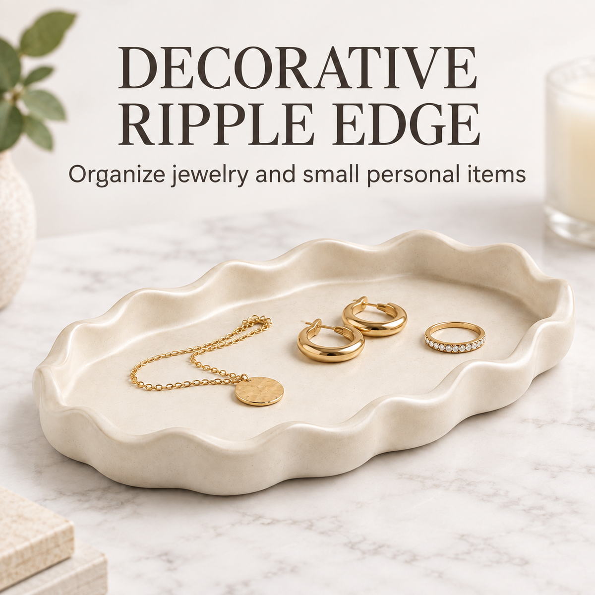 RippleEdge Decorative Catchall Tray