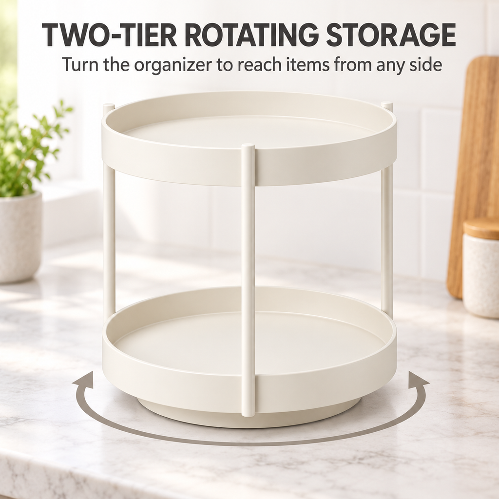 HaloTurn Rotating Vanity Organizer