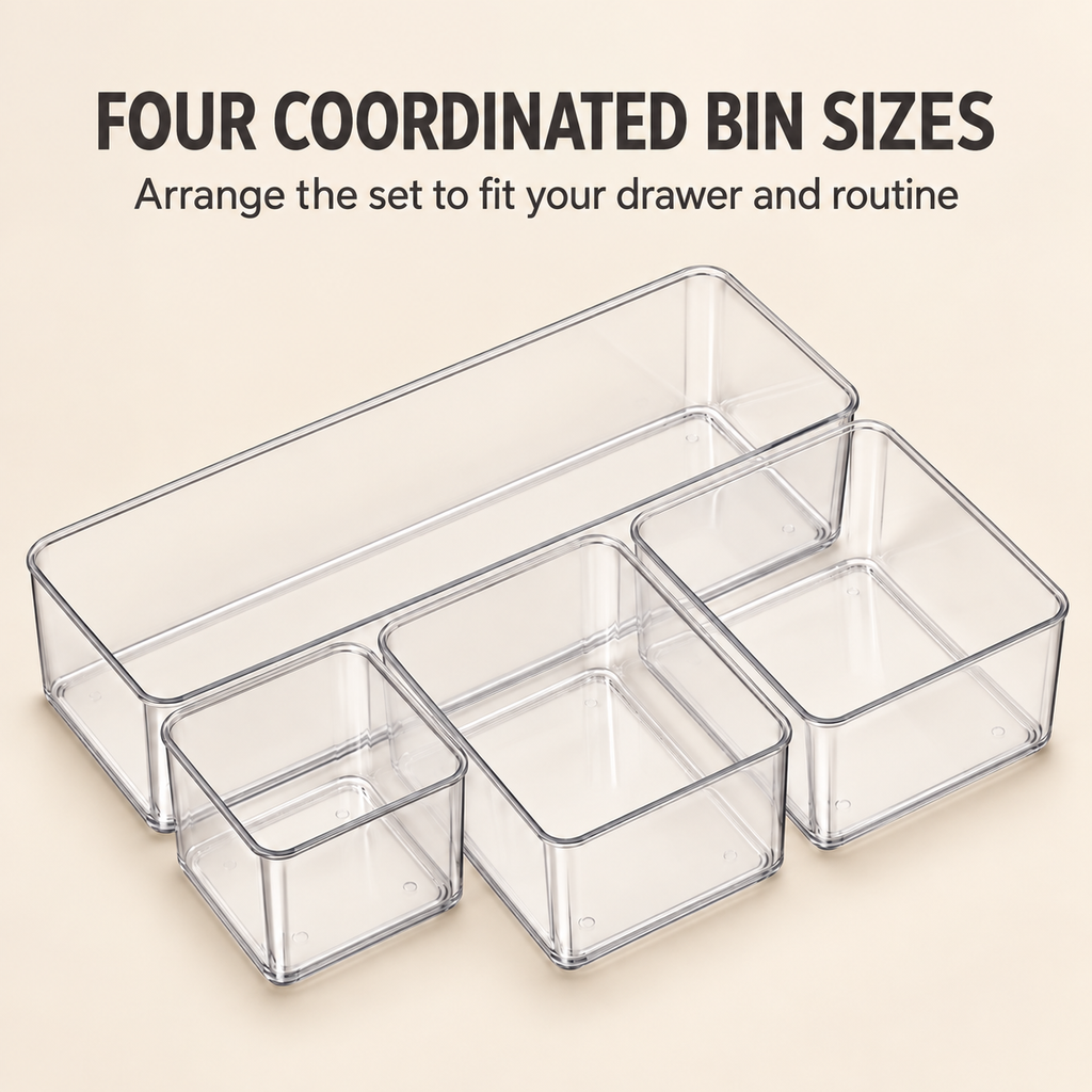 ClearNest Divided Drawer Organizer