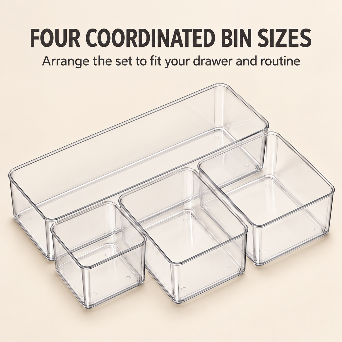 ClearNest Divided Drawer Organizer