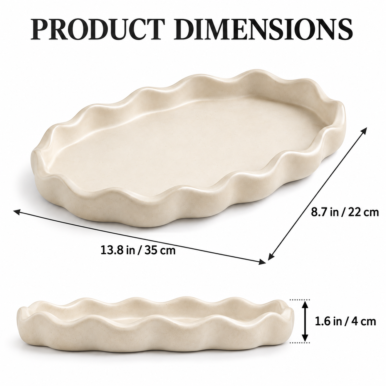 RippleEdge Decorative Catchall Tray