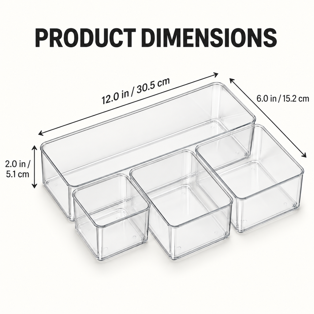 ClearNest Divided Drawer Organizer