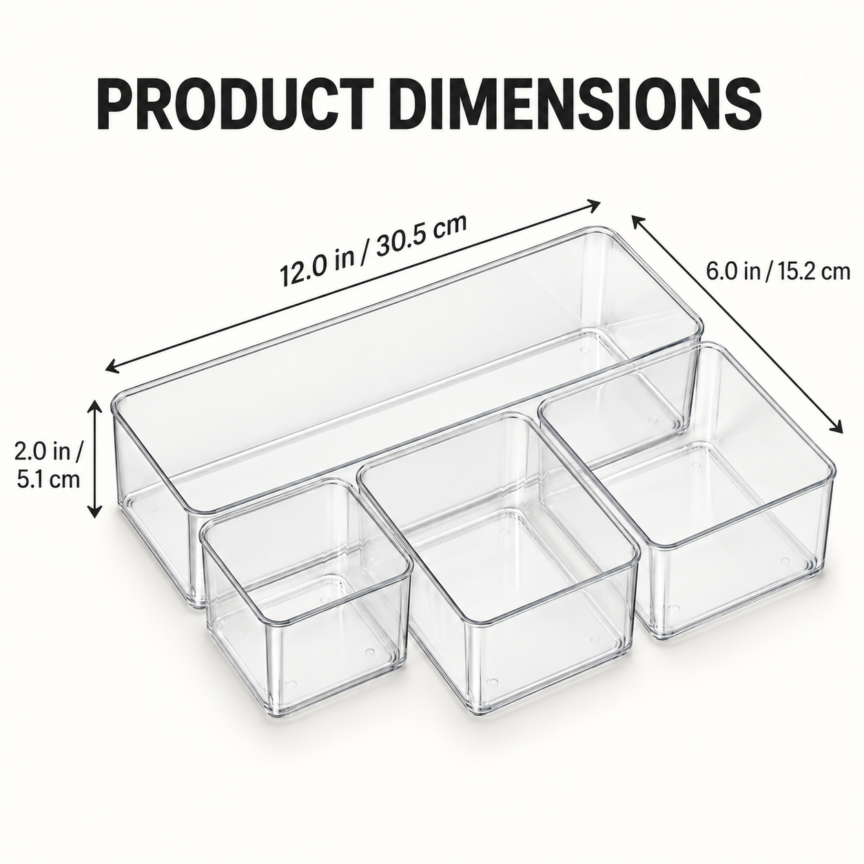 ClearNest Divided Drawer Organizer