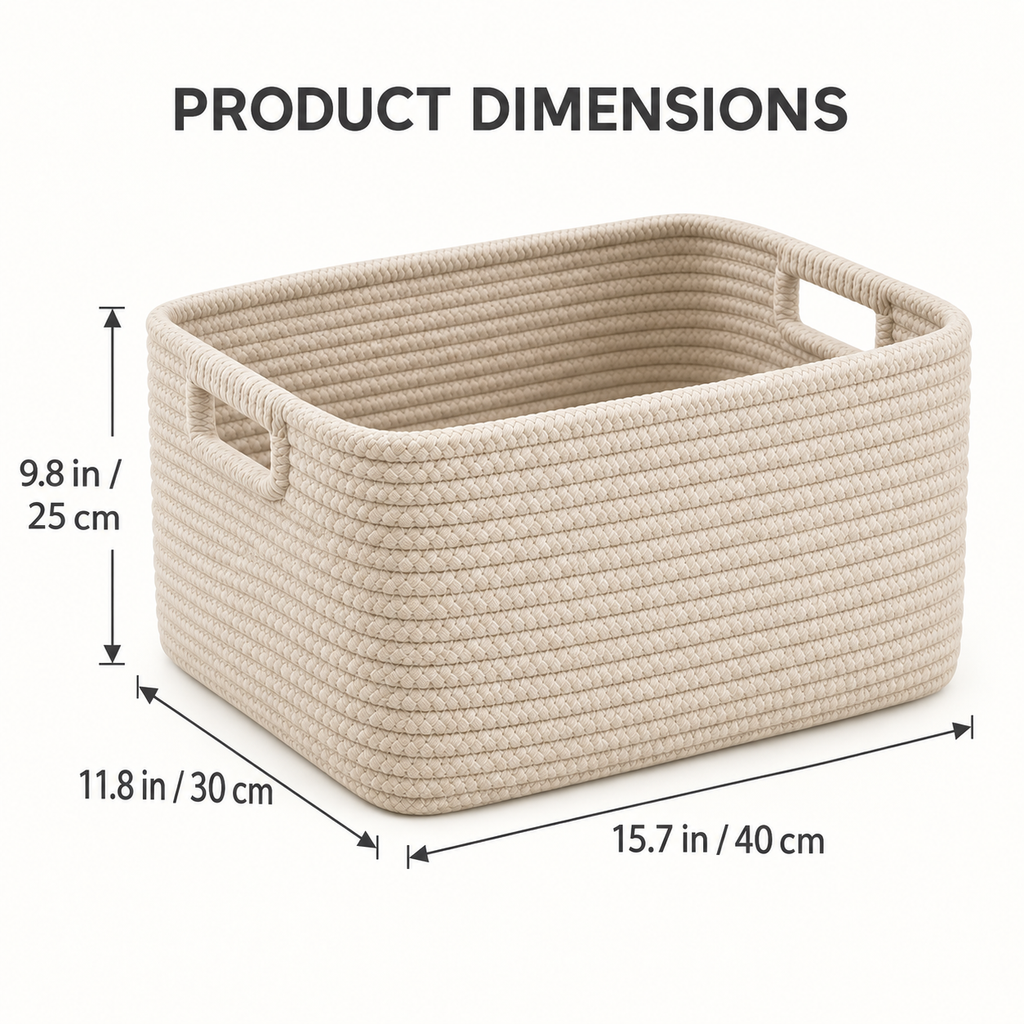 SoftWeave Entryway Storage Basket