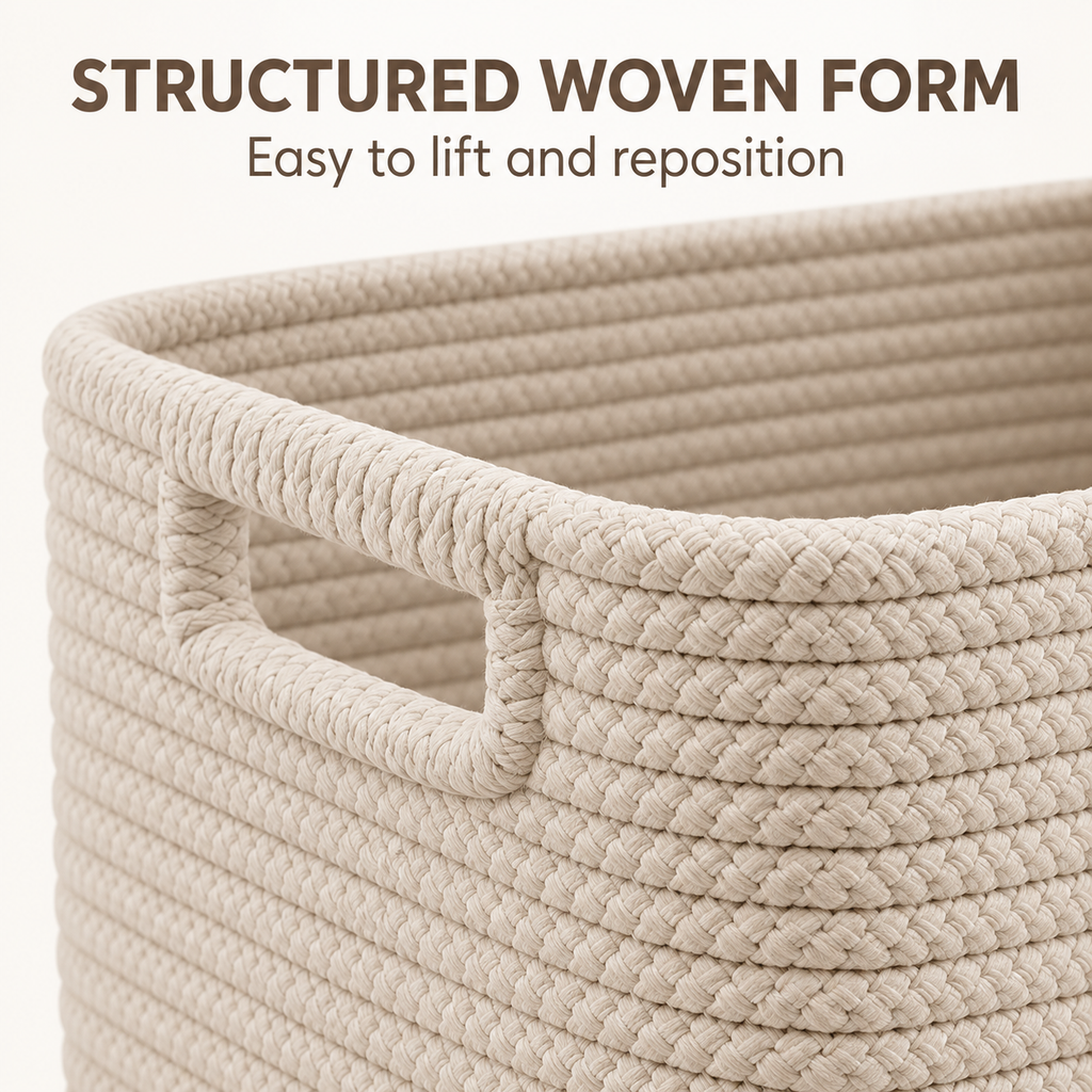 SoftWeave Entryway Storage Basket